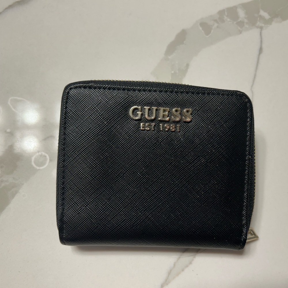 GUESS Black and Pink Compact Wallets